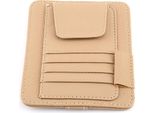 Auto Car Sun Visor Organizer Pouch Bag Card Storage Glasses Holder Clip Beige