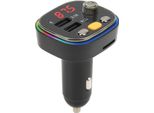 Bluetooth Fm Transmitter Music Player Dual Usb Fast Charger Hands Free Calling Led Color Backlit Per Auto