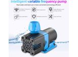 6000L/H Pompa D'acqua Sommergibile - Pompa D'acqua A Frequenza Variabile Con Tecnologia Sinusoidale Ultra Silenziosa Per Laghetto, Fontana, Acqua Dolce E Acqua Salata