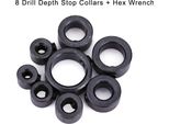 8Pcs/Set 3~16Mm Trapano Profondità Arresto Collari Assortimento Con Chiave Esagonale Strumento Di Lavorazione Del Legno