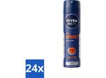 Nivea Men Deodorant Spray Sport 150 Ml - Confezione Risparmio - 24 Pezzi
