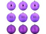 Vidaxl Set Di Gingilli Natalizi Xl 9 Pezzi In Plastica Viola