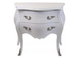 Casa Padrino Cassettone Barocco 80 Cm Bianco Lucido