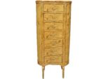 Casa Padrino Cassettone Barocco In Acero / Oro Con 7 Cassetti Ovali - Stile Antico