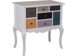 Casa Padrino Cassettone Barocco Bianco Con Cassetti Colorati 80 Cm - Mobili In Stile Liberty Country