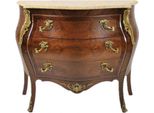 Cassettone Barocco Francese Marrone Con Piano In Marmo Color Crema 3 Cassetti Di Casa Padrino