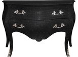 Casa Padrino Cassettiera Barocca Nero / Glitter Look 120Cm Mod2