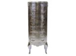 Casa Padrino Cassettone Barocco In Argento Con 7 Cassetti 120 X 45X 35 Cm - Stile Antico