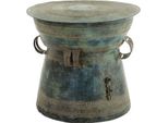 Casa Padrino Luxury Art Deco Designer Brass Side Table Antique Green 59 X H. 52 Cm - Tavolino