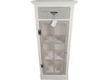 Casa Padrino Cassettiera In Stile Country Bianco Antico/Grigio Chiaro 58 X 37 X H. 139 Cm - Mobili In Stile Country