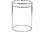 Casa Padrino Tavolino Con Vetro A Specchio 40 X 40 X H. 56 Cm - Mobili Soggiorno