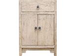 Casa Padrino Cassettiera In Stile Country Colori Naturali 50 X 40 X H. 75 Cm - Mobili In Stile Country