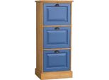 Casa Padrino Cassettiera In Stile Country Colori Naturali / Blu 55 X 40 X H. 126 Cm - Mobili In Stile Country