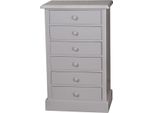 Casa Padrino Cassettiera In Stile Country Grigio 60 X 41 X H. 97 Cm - Mobili In Stile Country