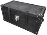 Casa Padrino Luxury Decorative Chest Nero / Argento 80 X 40 X H. 36 Cm - Collezione Luxury