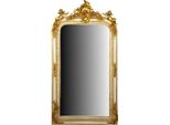 Casa Padrino Specchio Da Parete Barocco Stile Antico Crema/Oro 85 X H. 160 Cm - Magnifico Specchio Barocco Con Splendide Decorazioni