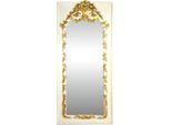 Casa Padrino Specchio Da Parete Barocco Crema/Oro Stile Antico 85 X H. 190 Cm - Magnifico Specchio Barocco Con Splendide Decorazioni