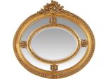 Casa Padrino Specchio Da Parete Barocco Ovale Oro 120 Cm - Solido E Pesante - Specchio Dorato