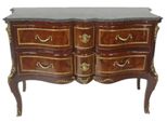 Casa Padrino Cassettiera Barocca Marrone / Oro / Verde 120 X 50 X H. 80 Cm - Elegante Cassettiera In Legno Massiccio Con Cassetti E Piano In Marmo - Mobili In Stile Barocco