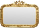 Casa Padrino Specchio Barocco Oro 140 X H. 95 Cm - Specchio Da Parete In Stile Antico Fatto A Mano - Specchio Per Armadio - Specchio Da Salotto - Mobili Barocchi