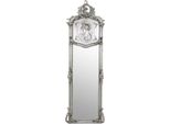Casa Padrino Specchio Barocco Argento 55 X H. 175 Cm - Specchio Da Parete In Stile Antico Fatto A Mano - Specchio A Figura Intera - Specchio Per Armadio - Specchio Per Soggiorno - Mobili In Stile Barocco