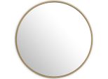 Casa Padrino Specchio Color Ottone Ø 120 Cm - Specchio Da Parete Rotondo In Acciaio Inox - Specchio Per Armadio - Specchio Per Soggiorno - Specchio Per Camera Da Letto - Collezione Lusso