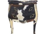 Casa Padrino Cassettone Barocco In Vacchetta Nero/Bianco 100 Cm - Mobili Stile Antico