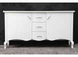 Casa Padrino Cassettone Barocco Bianco Lucido Larghezza 160 Cm, Altezza 87 Cm - Mobili Barocchi Moderni