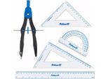 Set Di Geometria Pelikan, 5 Pezzi, Righello A Compasso