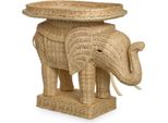 Casa Padrino Tavolino In Rattan Elefante Colori Naturali 65 X 40 X H. 57 Cm