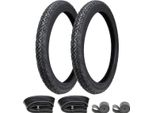 2X Pneumatici Veerubber VRM087 2.25-16 (2 1/4 X 16) 38J Tt + Camera D'aria + Nastro Per Cerchio
