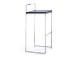 Sgabello Da Bar Di Design Casa Padrino Angolare In Ecopelle Nero, Sgabello Da Bar Impilabile