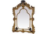 Casa Padrino Specchio Barocco Oro/Nero 101 X H. 138,5 Cm - Magnifico Specchio Da Parete In Stile Barocco