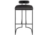 Sgabello Di Design Casa Padrino Nero 46 X 46 X H. 92 Cm - Sgabello Moderno In Acciaio Verniciato A Polvere - Mobili Bar