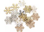 Forme Di Legno - Dpcraft - Fiocchi Di Neve 15 Pezzi Neutri