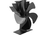 5 Lame Per Ventilatore Da Stufa Alimentato A Calore Ventilatori Termici Autogeneranti Per Caminetto A Legna Nero
