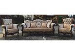 Casa Padrino Set Da Salotto Barocco Argento / Marrone Scuro - Mobili In Stile Barocco