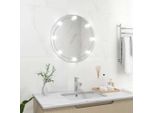 The Living Store Specchio Da Parete Con Illuminazione Led In Vetro Rotondo