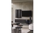 Credenza Credenza Con Specchio Gruppo Cassettiera Legno Nero Sala Da Pranzo