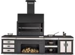 Cucina Da Esterno In Acciaio Inox Nero Per Giardino E Terrazza