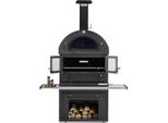 Elegante Camino Barbecue In Acciaio Inox Nero Per Giardino E Patio