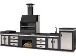Cucina Da Esterno In Acciaio Inox Nero Per Giardino E Terrazza