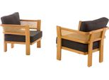 Poltrona Moderna In Legno-Tessuto Nero Dal Design Contemporaneo