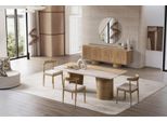Set Sala Da Pranzo Tavolo Da Pranzo 4X Sedie Credenza Specchio Mobili Moderni Alta Qualità