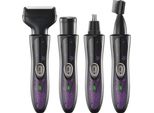 Inf Rasoio Elettrico Donna 4-In-1: Ricaricabile Per Depilazione, Sopracciglia E Naso Nero+Viola