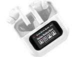Inf Auricolari Bluetooth Bianchi Con Anc, Display Lcd Touch E Lunga Durata