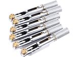 6 St��Ck Headless Gitarrenbr��Cke Metall Silber Headless Fixed Fanned Bridge F��R Split-Typ-E-Gitarren