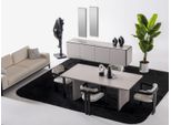 Set Sala Da Pranzo Tavolo Da Pranzo 6X Sedie Credenza Mobili Moderni A Specchio
