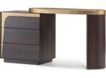 Elegante Toeletta In Legno Marrone Con Specchio E Moderno