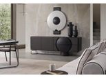 Credenza Credenza Con Specchio Gruppo Cassettiera Legno Nero Sala Da Pranzo